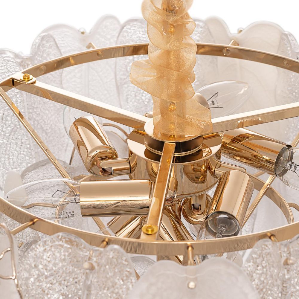 Люстра подвесная 50*60-115 см, 10*Е14, 18 м2 Citilux HASIENDA CL328150 золото 