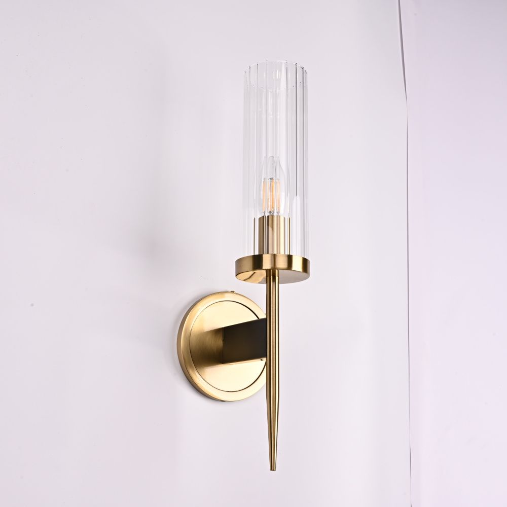 Бра Alouette 1 11*11*43 см, 1*E14*40W, ImperiumLoft BULRASH01, Латунь