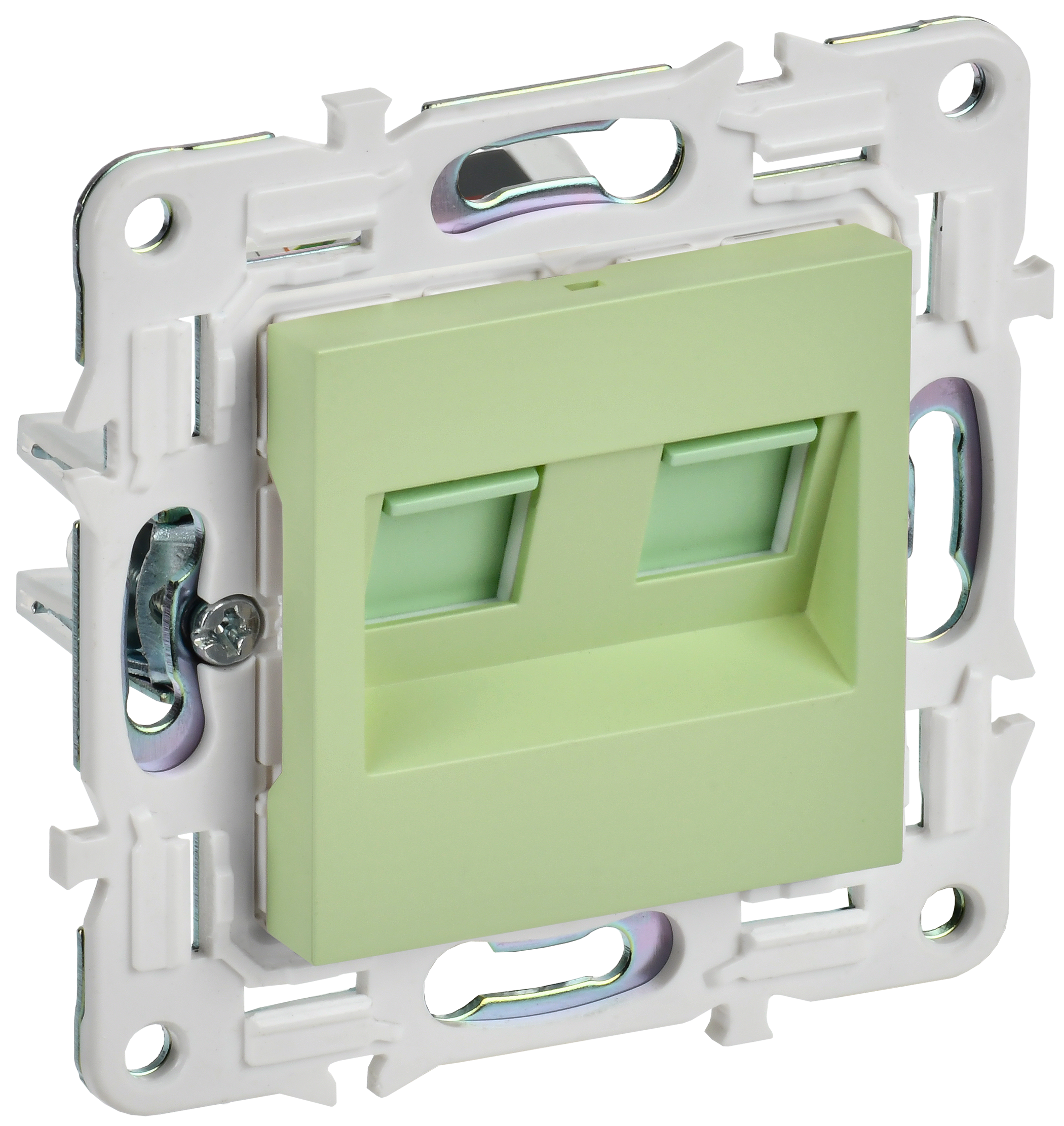 SKANDY Розетка комп. 2-ая RJ45 кат.5E SK-K03M мятн. IEK, SK-K20-1-K06