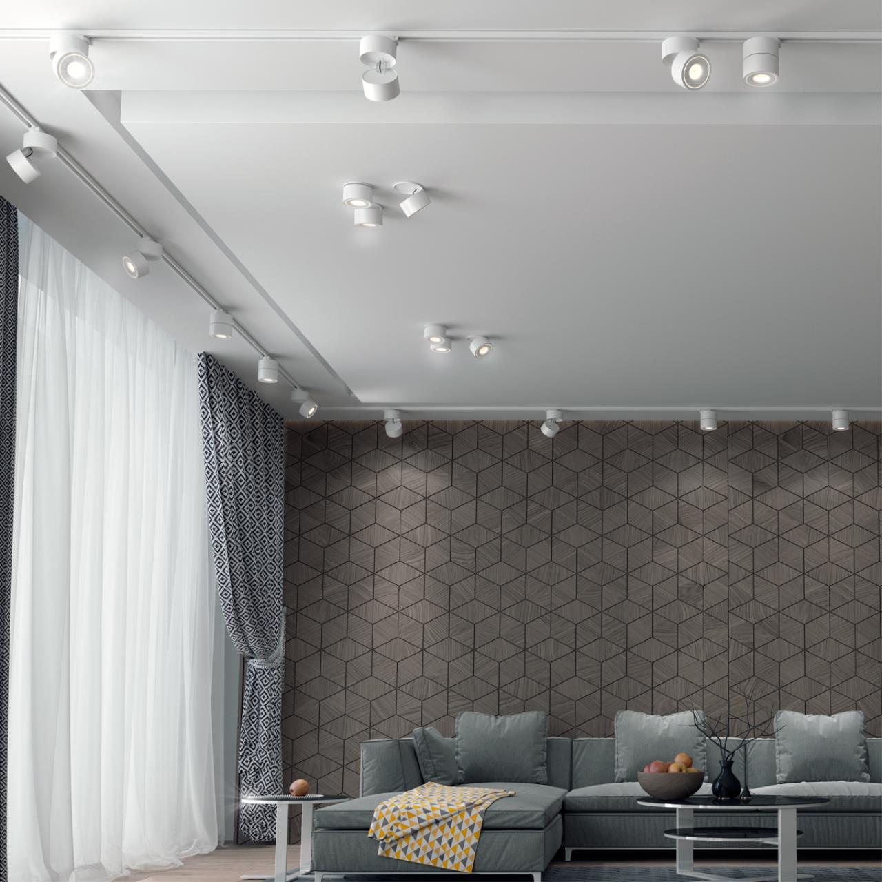 Светодиодный светильник 10 см, 15W, 4000K, Novotech Groda 358778, белый