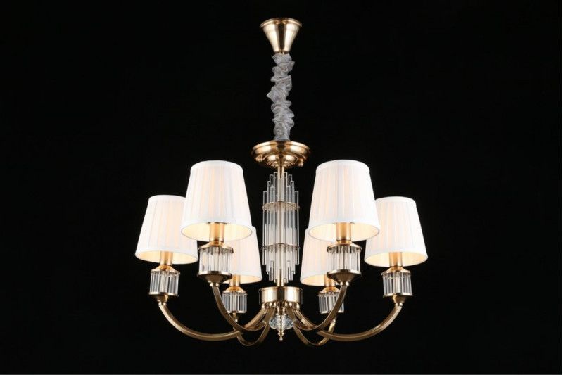 Подвесная люстра 70*45-143,5 см, 6*E14, 40W, Aployt Zhaklin APL.744.03.06, золотой