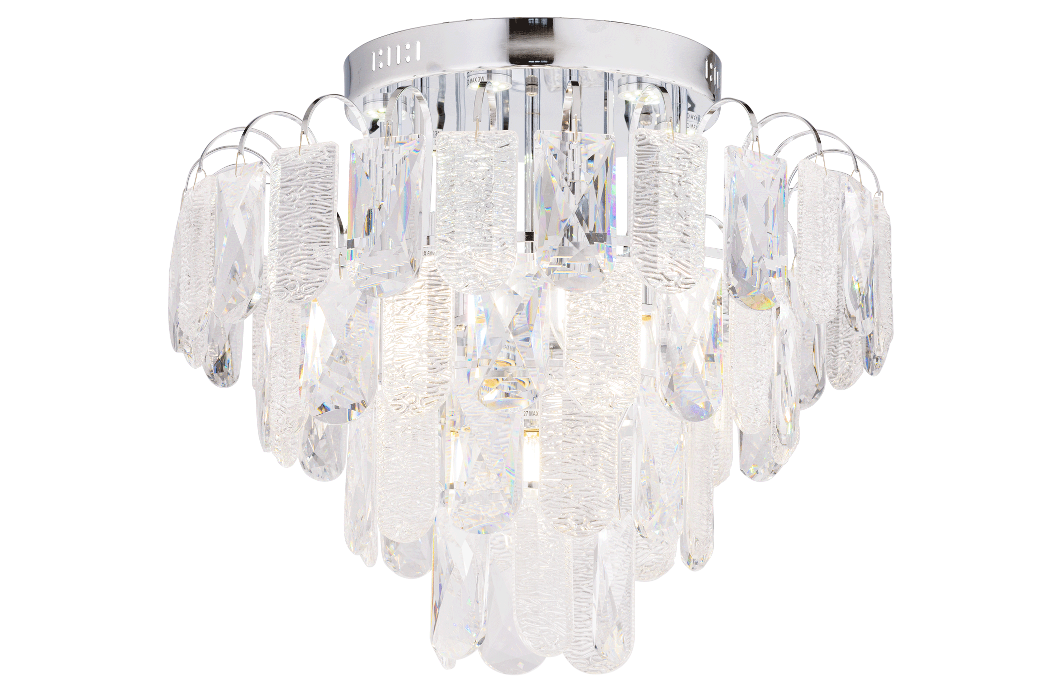 Люстра 480*560, 7+6*E27+LED, 60W+6*3W Sfera Sveta Хрусталь (Эконом) 2283/7+6 CH, Хром