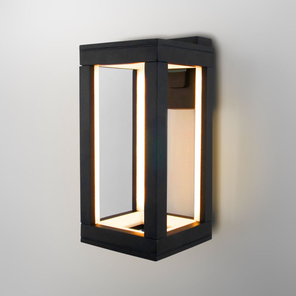 Уличный настенный светодиодный светильник Frame 3000K чёрный 1527 TECHNO LED черный Elektrostandard  4690389219108, a072090