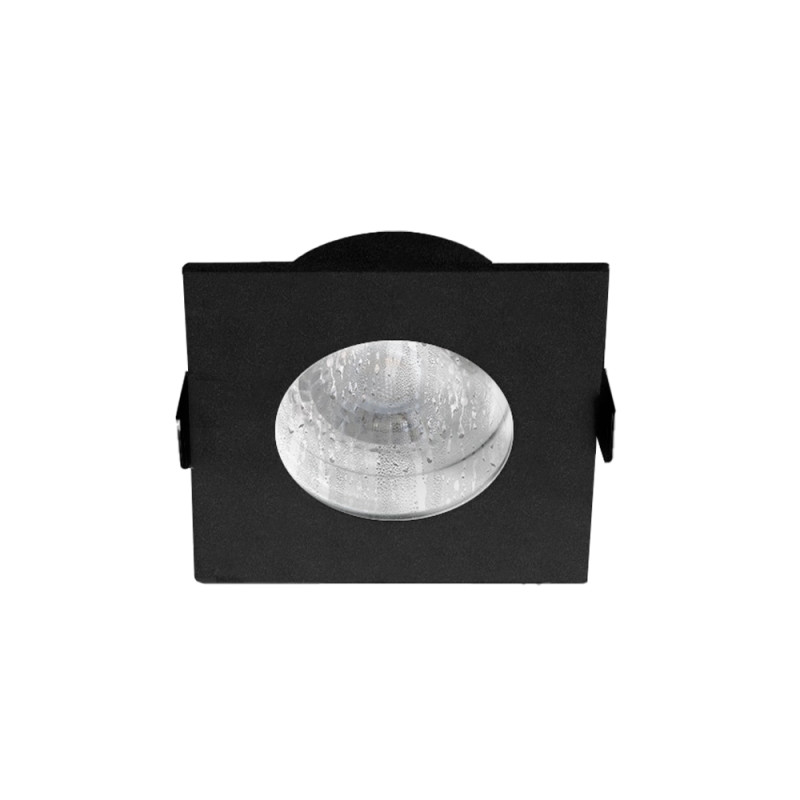 Светильник встраиваемый 8,4 см, 1*GU10*35W,  Crystal Lux CLT 046C1 BL IP44, Черный