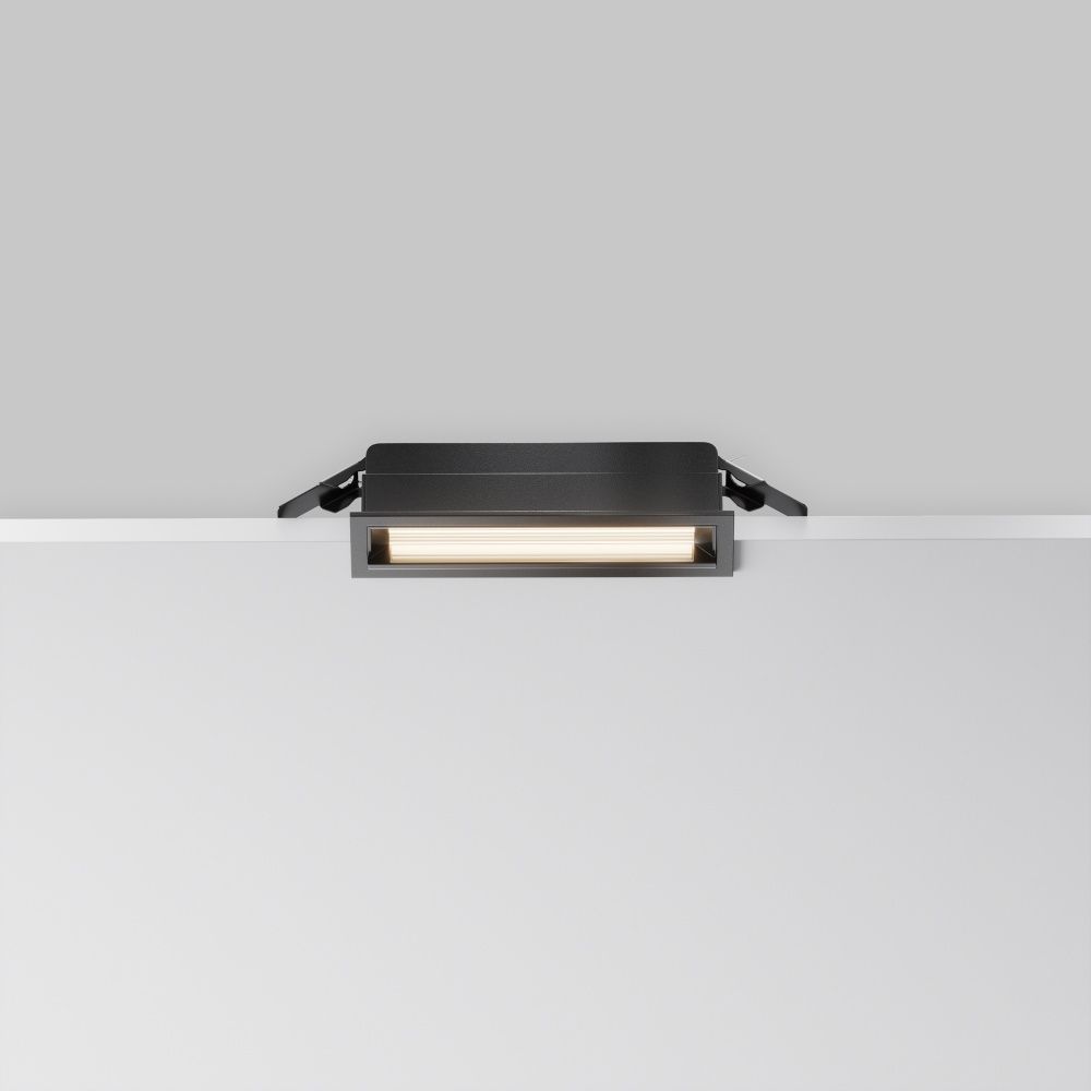 Встраиваемый светильник  DL100-6W2.7-3-4K-B 11,8*2,9*-3,5 см, *LED*6W, 4000K, Maytoni technical Parete DL100-6W2.7-3-4K-B, Черный