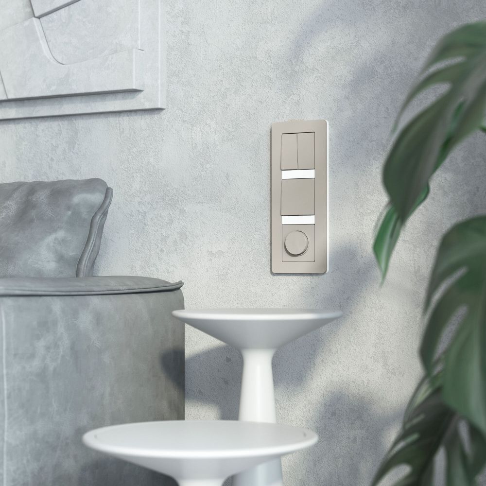 W1212004 Выключатель одноклавишный проходной, дымчатый Werkel, 4690389211881