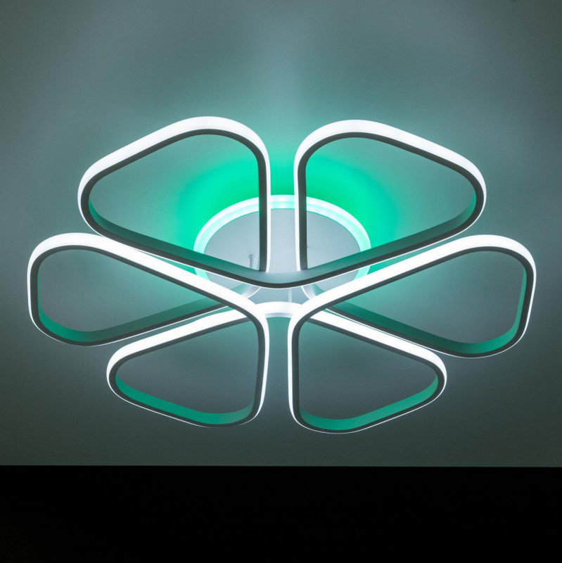 Светильник Citilux Сезар Смарт CL233A270E RGB, 125W LED, 3000-5500K, диаметр 71 см, белый