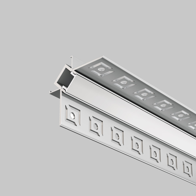 Алюминиевый профиль  Встраиваемый 2000*46*24 мм для светодиодной ленты Maytoni Led strip Серебро ALM-4623-S-2M