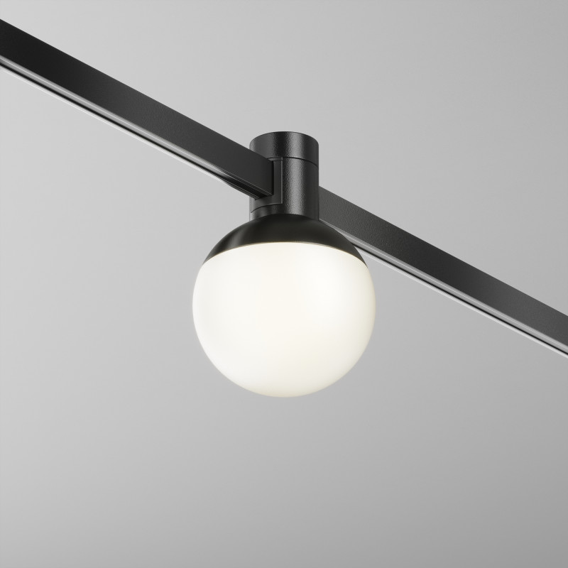 Трековый магнитный светодиодный светильник 8 см, 5W, 3000K, Maytoni Flarity Luna TR149-1-5W3K-B, черный