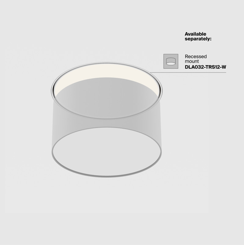 Накладной светильник 12*12*6 см, LED, 12W, 3000К, Maytoni Technical Zon C032CL-12W3K-RD-B черный