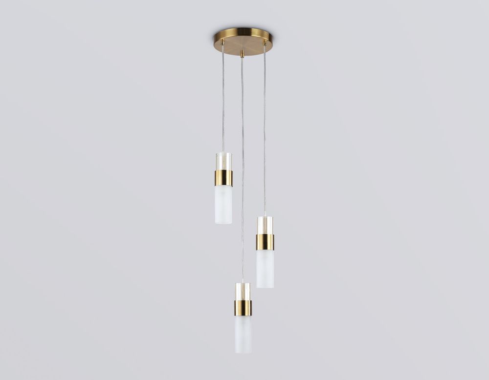 Подвесной светильник **42,5-120 см, 3*E14*40W, K, Ambrella Light High Light LH55112, латунь