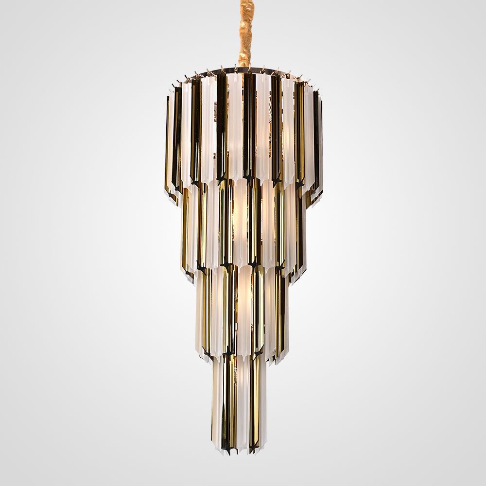 Подвесная люстра COMPAR CAS 38*38*82 см, 9*E14*40W, ImperiumLoft compar-cas01, Золотистый