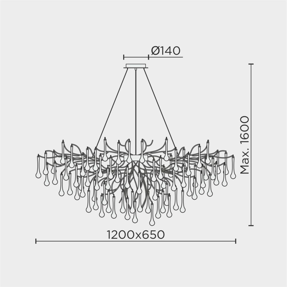 Подвесная люстра MODESTYLE MS.2105.1200 SL