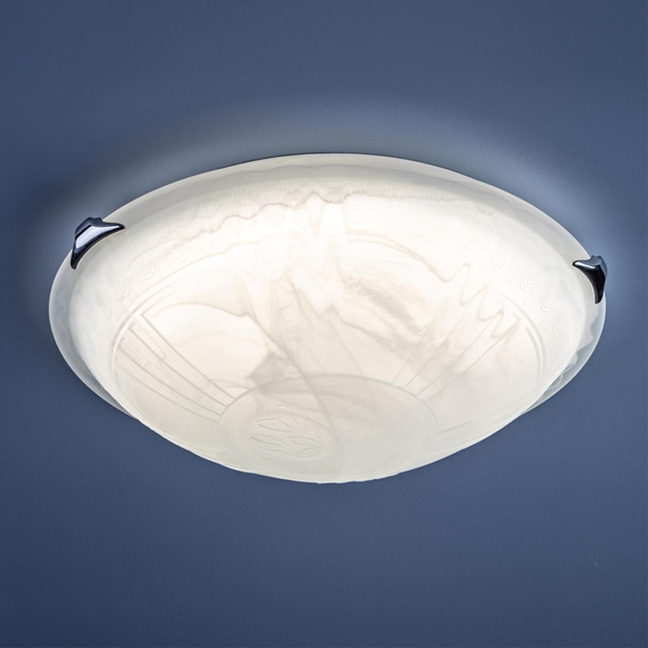 Cветильник 40,5*12,5 см, LED 48W, 4000 К, IP20, белый/хром, стекло Sonex Lufe, 7601/DL