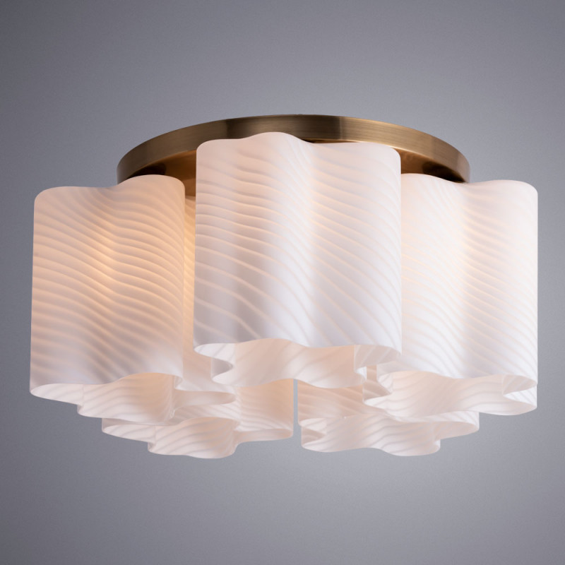 Потолочная люстра Arte Lamp Serenata A3459PL-5AB бронза, диаметр 50 см