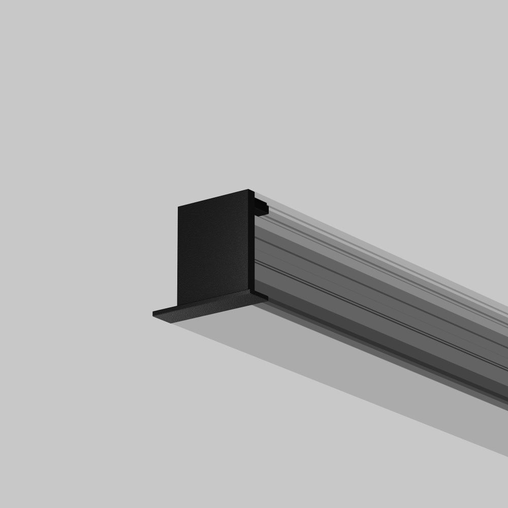 Комплект заглушек (для профиля 22×22) 2 шт., ALM-2222-B-EC 642051, 1*2*2 см, Maytoni Led Strip 642051, Черный