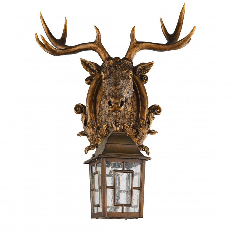 Уличный светильник Favourite Hunt 2078-1W, D240*W460*H690, металл и гипс, цвет коричневый