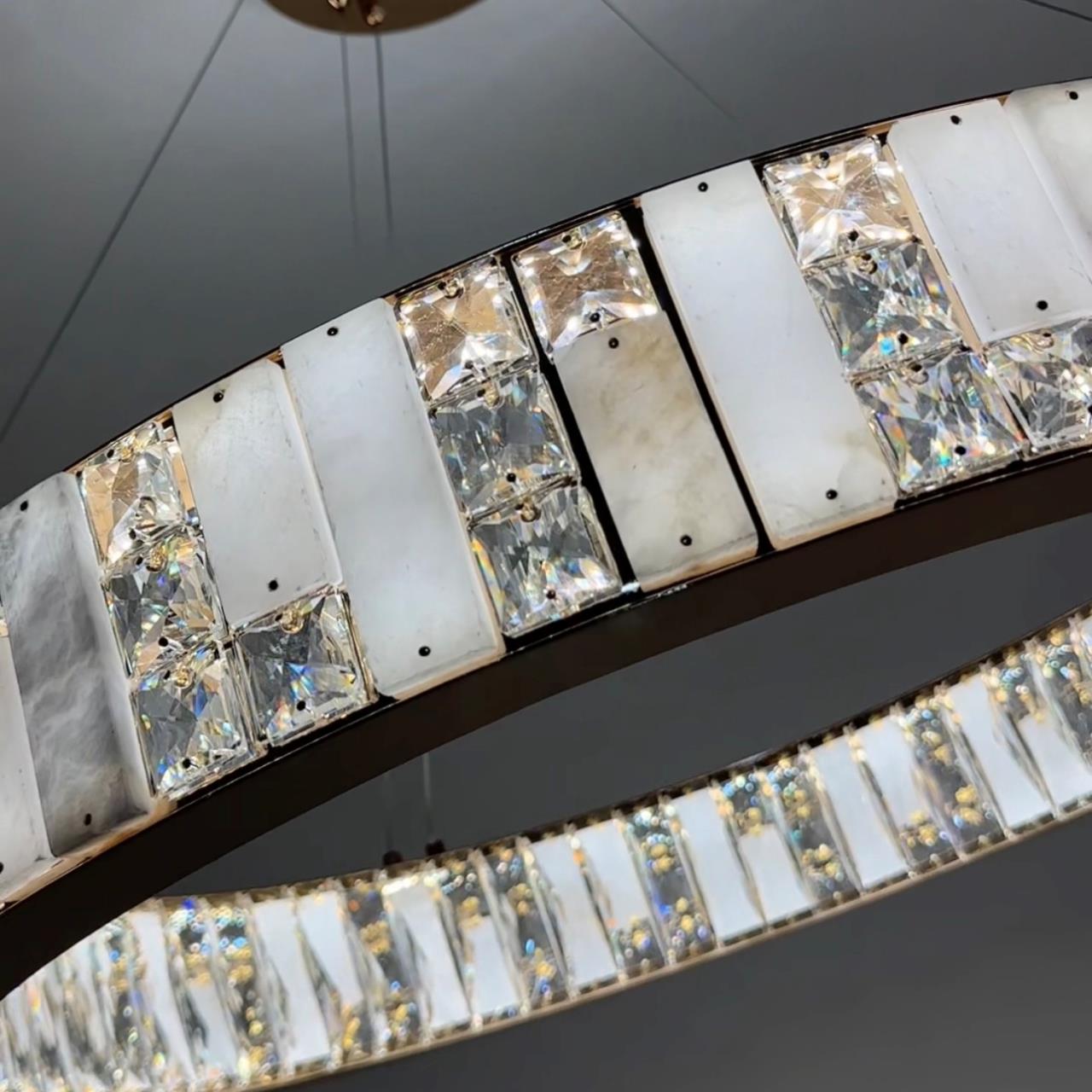 Подвесная люстра 80x50см, LED, 45Вт, 3000 / 6000K, Modelux ML.6985.800P GD Золото