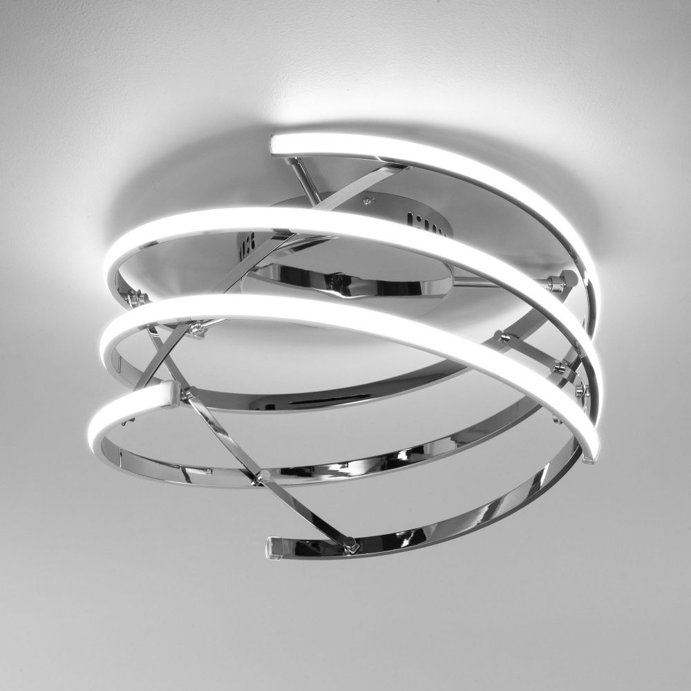 Светодиодный светильник 40 см, 140W, 3300-6500K, Eurosvet 90229/3, хром