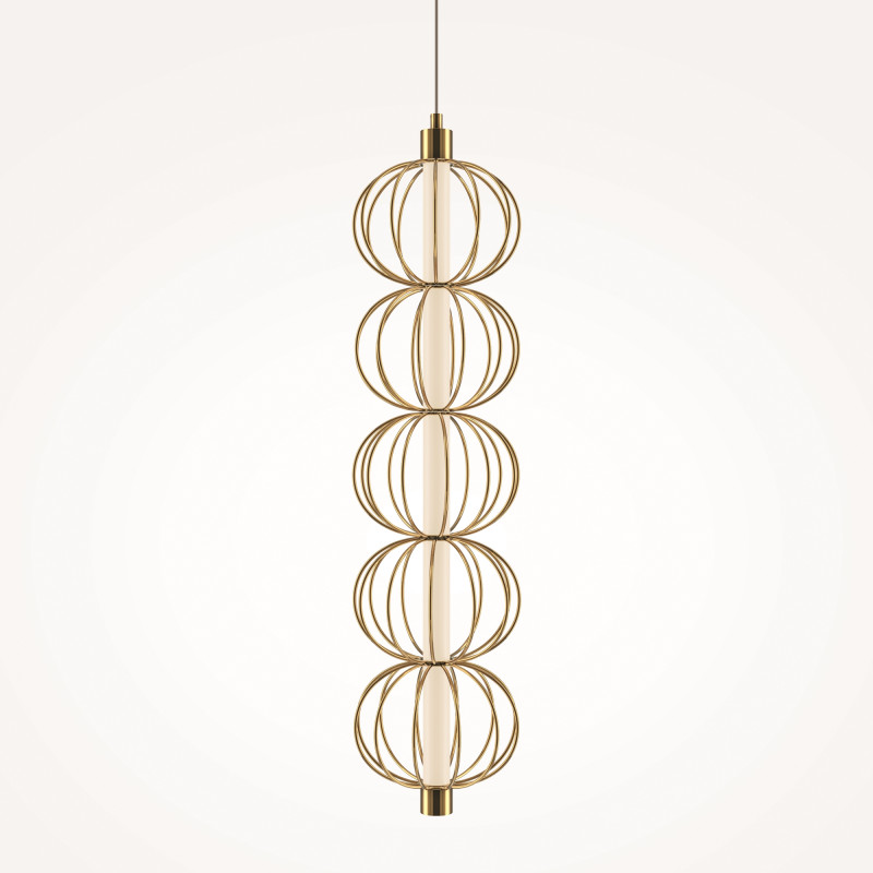 Подвесной светильник 13,9*76,8*375,8 см, LED*17W, 3000 К, Golden Cage MOD216PL-L10G3K Maytoni, Золото