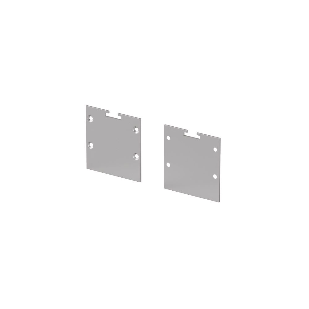 Комплект заглушек (для профиля 35×35) 2 шт., ALM-35-S-EC 642037, *4*4 см, Maytoni Led Strip 642037, Серебро
