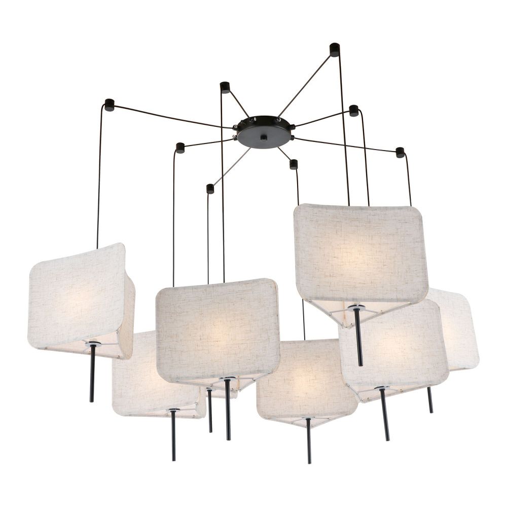 Люстра мультиплекс *90*45-75 см, 8*E14*40W, Lussole Oldham LSP-6062, черный