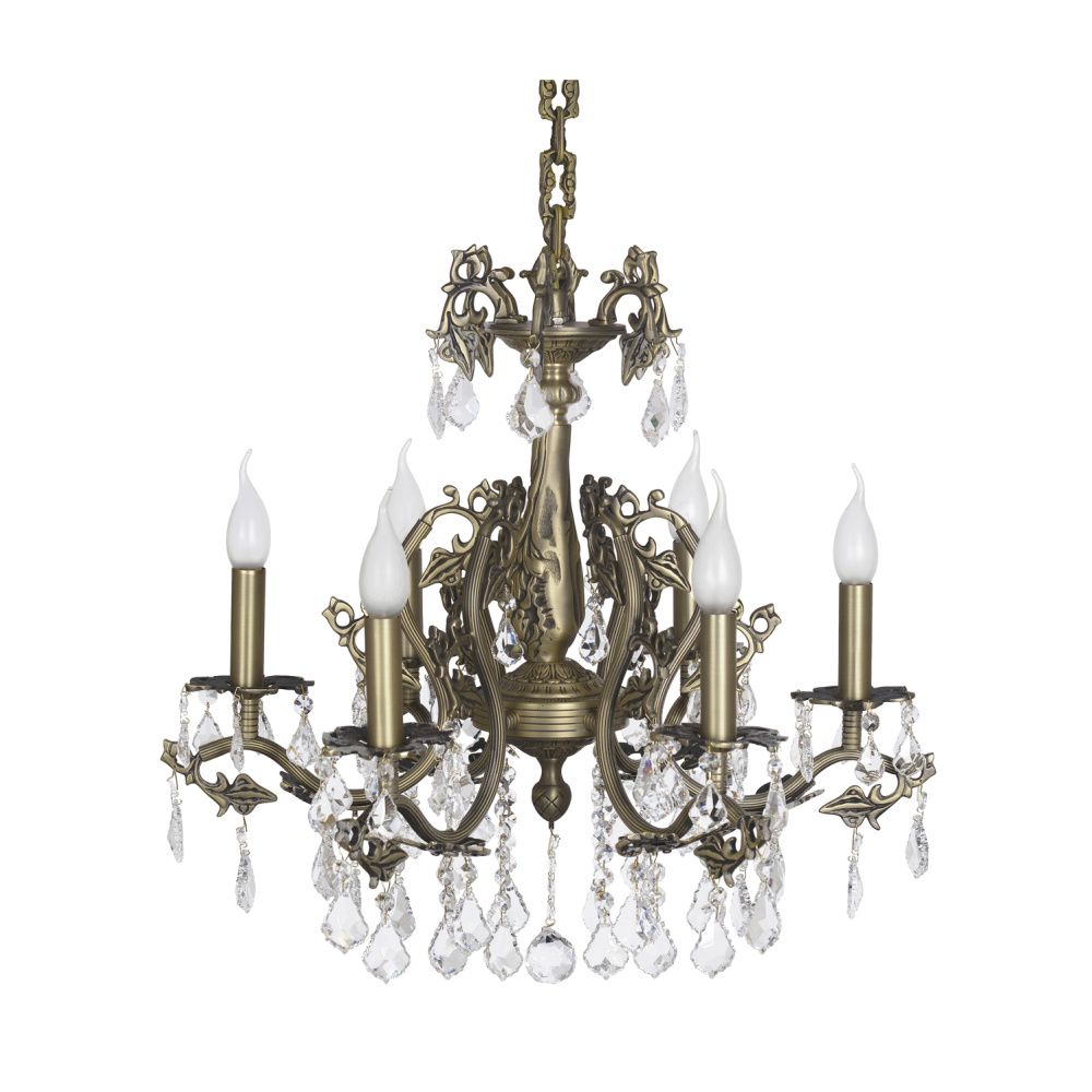 Люстра *58*58 см, 6*E14*40W, Dio D`arte Sorrento Antique Sorrento E 1.1.6.600 A, Бронза