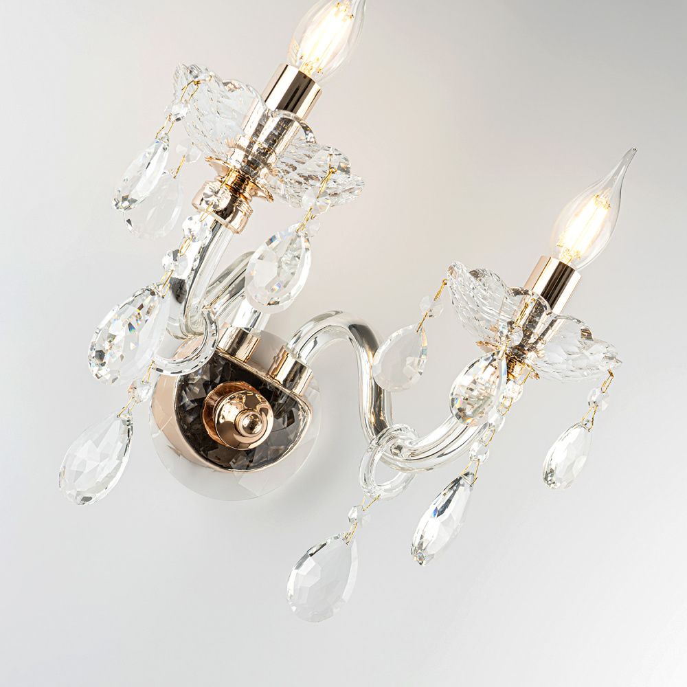 Бра 31*23*-25,5 см, 2*Е14*40W, Modelux  ML.7163.02P, Золото