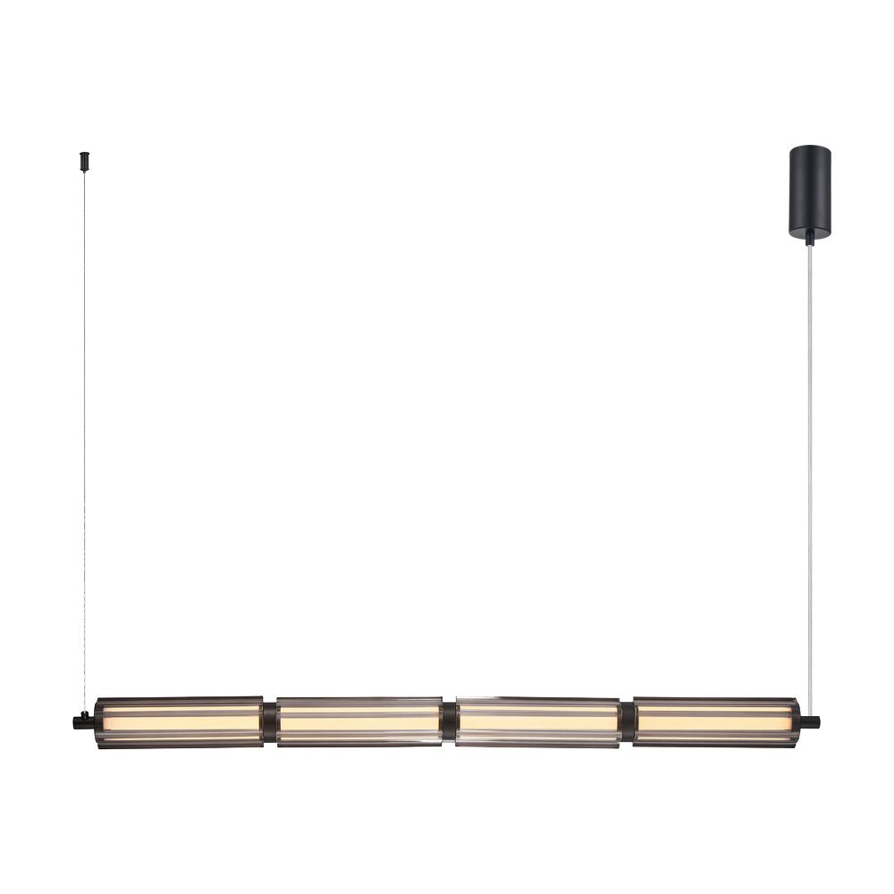 Подвесная люстра 90*6*20-173 см, 1*LED*14W, 3000K, Favourite Hexagoni 4776-4P, черный