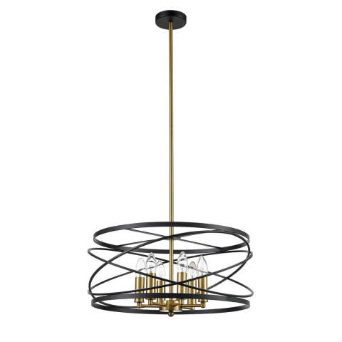 Подвесная люстра Vele Luce Florence VL5092P06, диаметр 50 см, черный