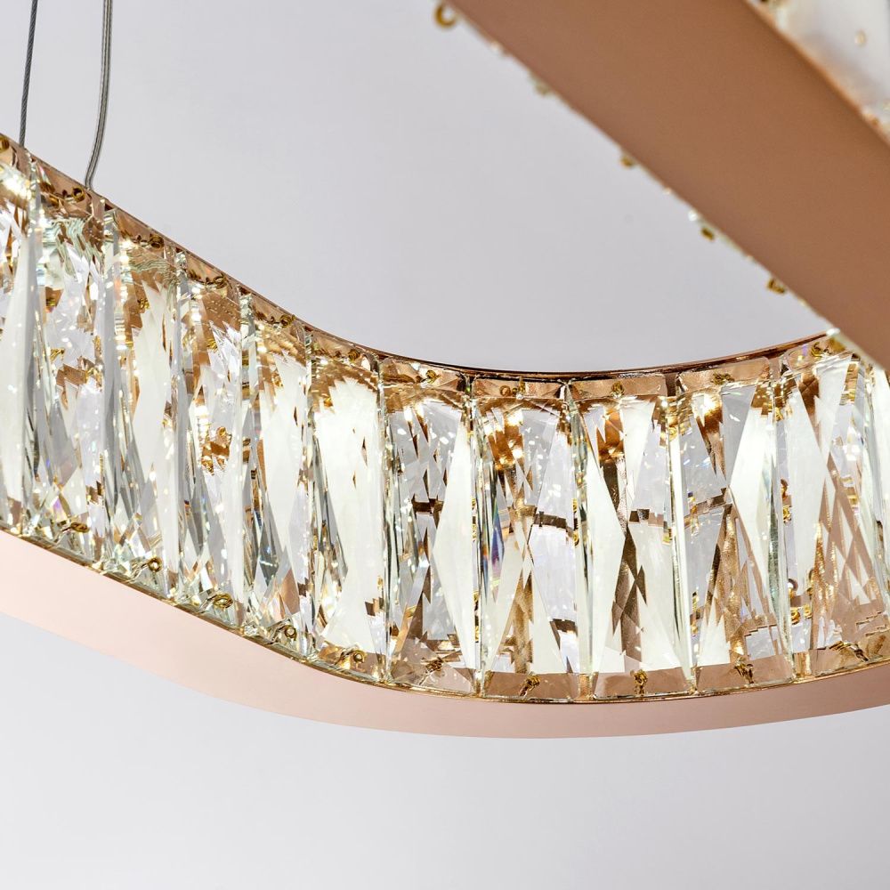 Подвесная люстра 84x30x50см, LED, 36Вт, 3000 / 6000K, Modelux ML.6985.800.300P GD Золото