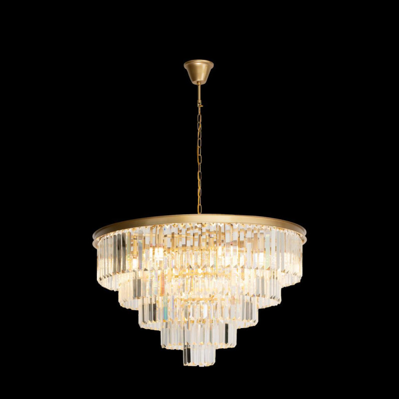 Подвесная люстра Loft IT Prism Clear 10019/800C, диаметр 80 см, золото