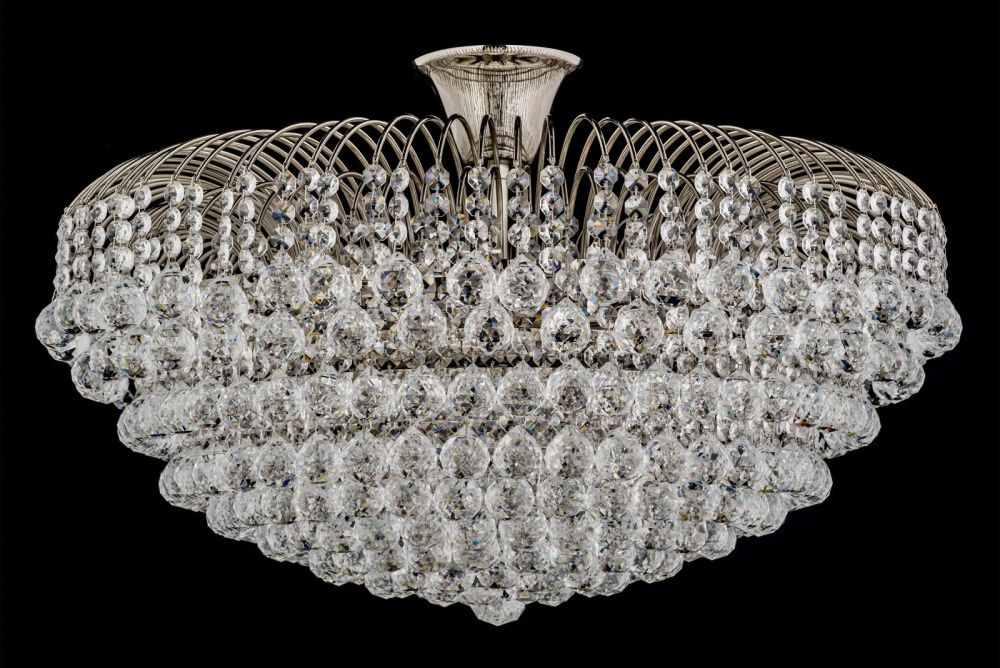 Люстра потолочная *60*33 см, 10*E14*40W, Arti Lampadari Empoli Nickel Empoli E 1.2.60.100 N, никель