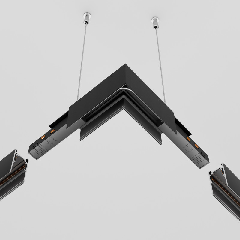 Коннектор питания угловой 15 см Maytoni Technical Magnetic track system Exility TRA034CPC-42B-15 черныйIP 20