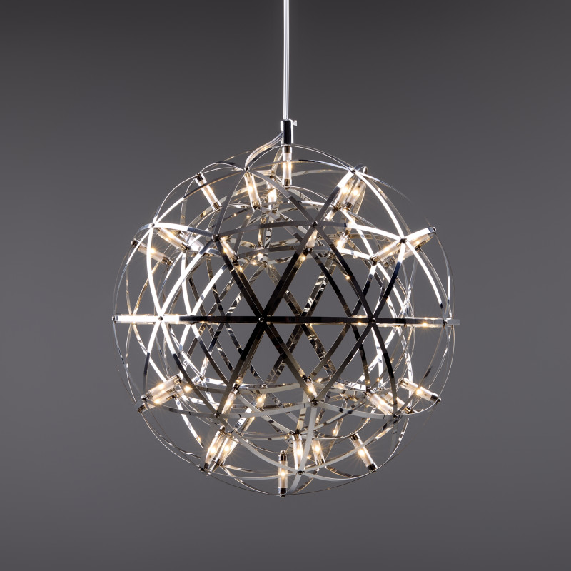 Подвесной светодиодный светильник Freya Amber FR5099PL-L21CH, 26W LED, 3000K, диаметр 40 см, хром