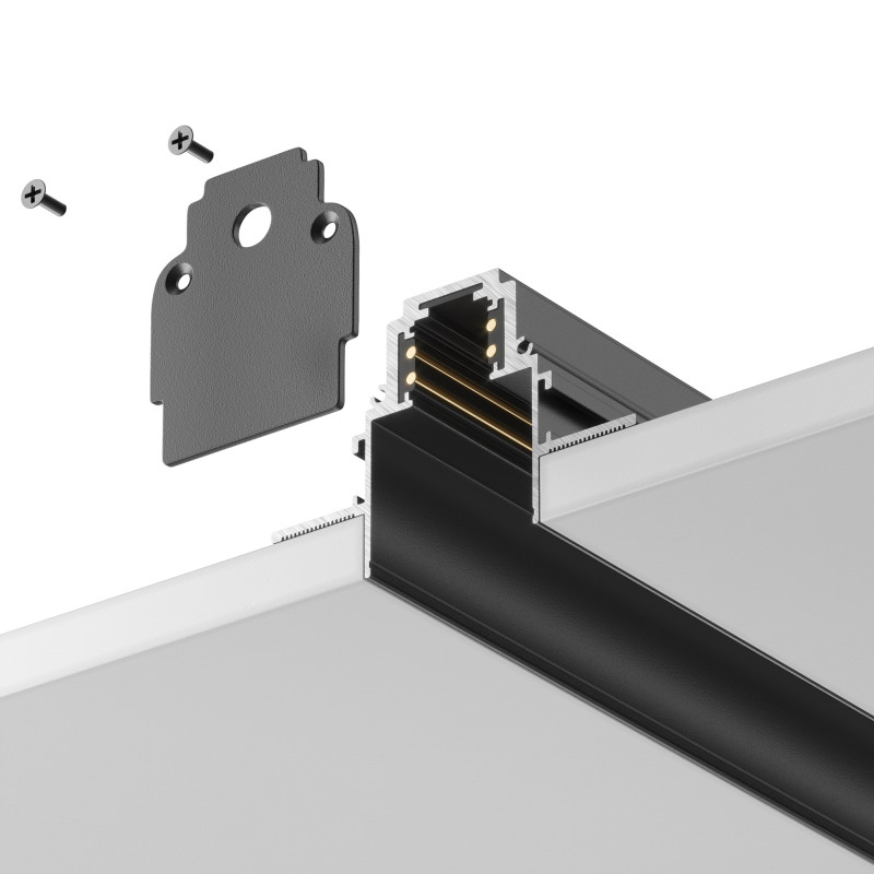Шинопровод 100 см встраиваемый Maytoni Technical Magnetic track system Gravity TRX010-421B черныйIP 20
