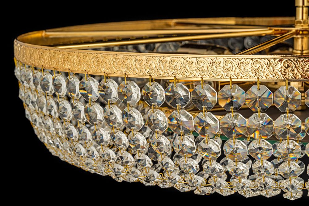 Люстра потолочная *60*13 см, 8*LED*W, K, Arti Lampadari Favola Gold Favola LE 1.4.60.502 G, Золото