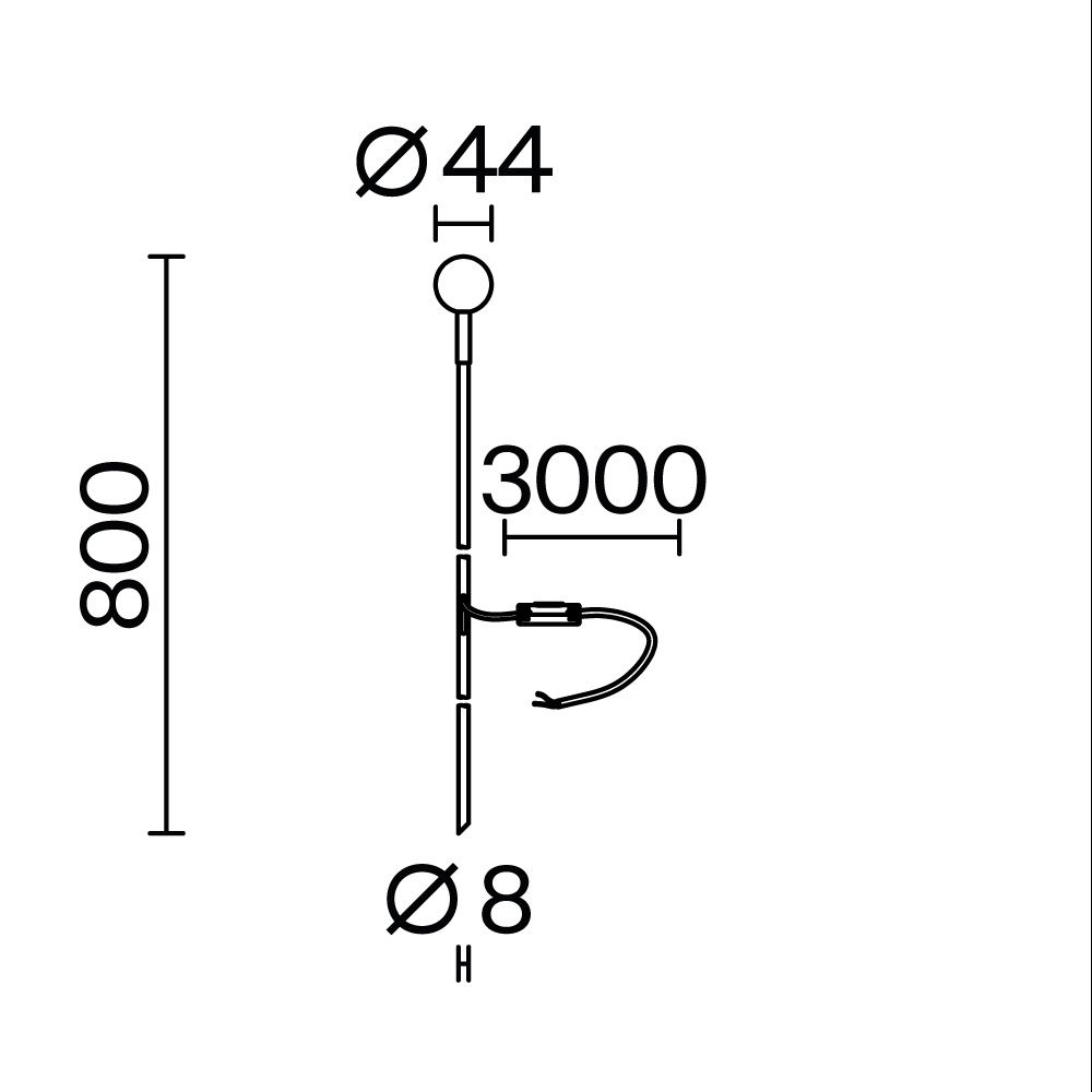 Ландшафтный светильник *4,4*-80 см, *LED*2,4W, 3000K, Maytoni Outdoor Shin O523FL-L2PT3K, Платина
