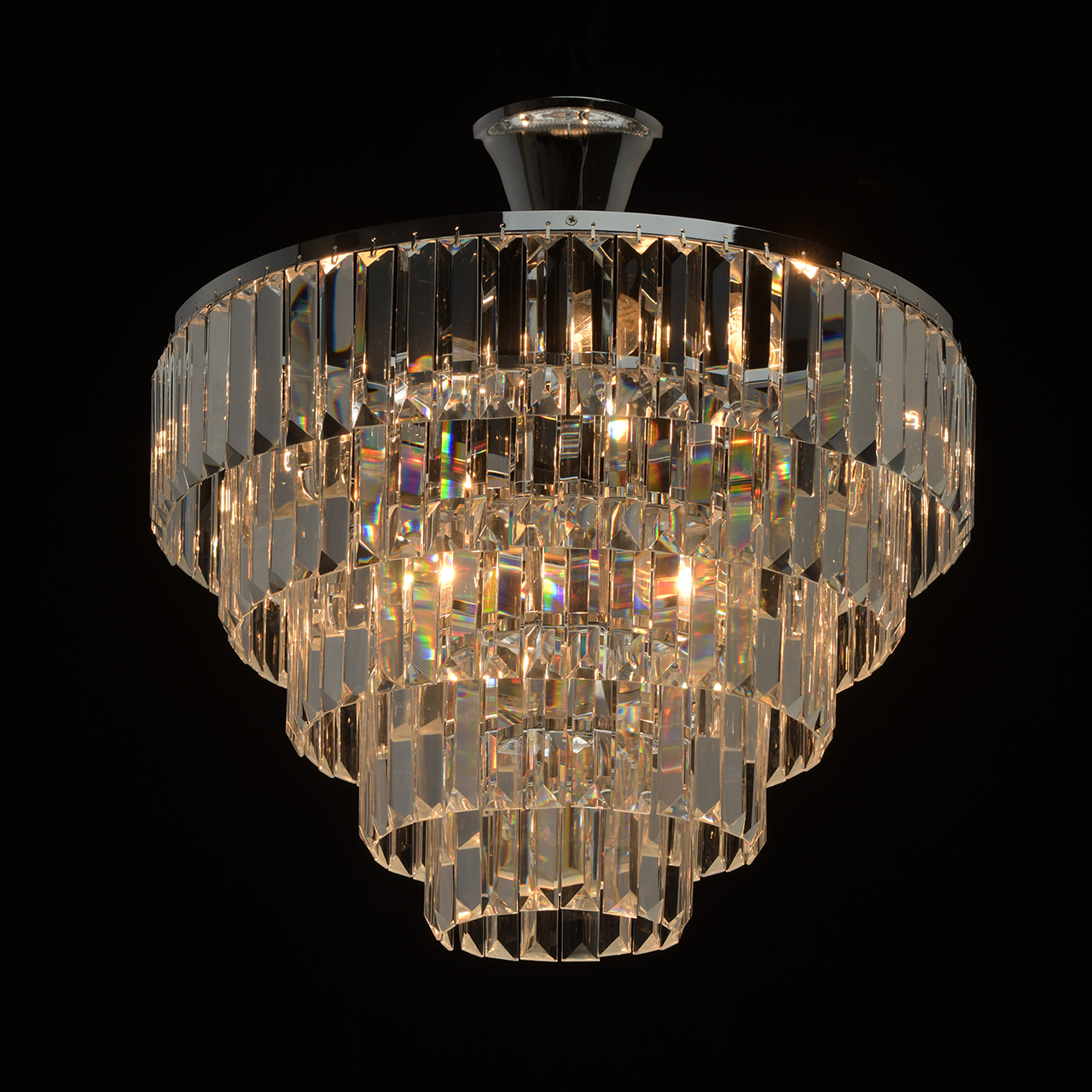 Люстра 50*43 см, 5*E14 хром/прозрачный MW-Light Аделард 642010705