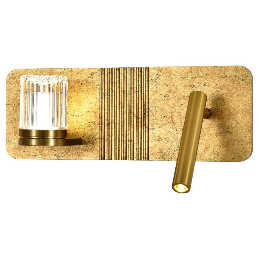 Настенный светильник 30 см, 10W, 4000K, Indigo Rilievo 14032/2W Gold V000199L, золото