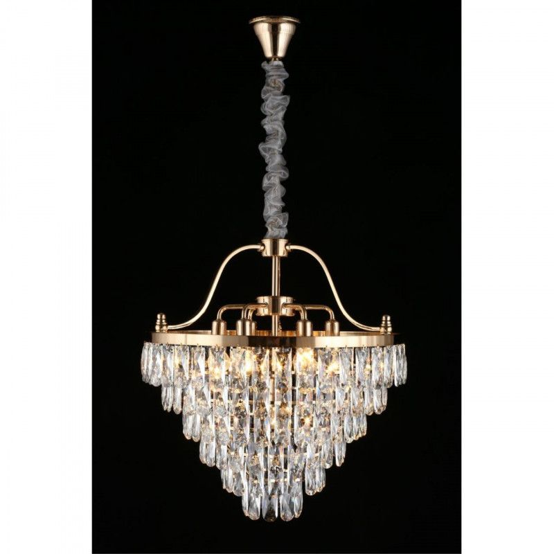 Каскадная люстра 52*80-160 см, 7*E14, 40W, Aployt Gerta APL.725.13.07, золотой