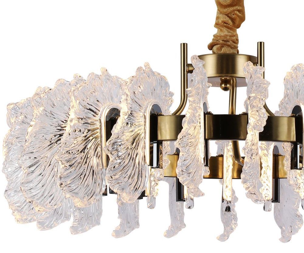 Подвесная люстра 60 см, 40W, 3000K, Kink Light Мару 07695-60,36-29, латунь