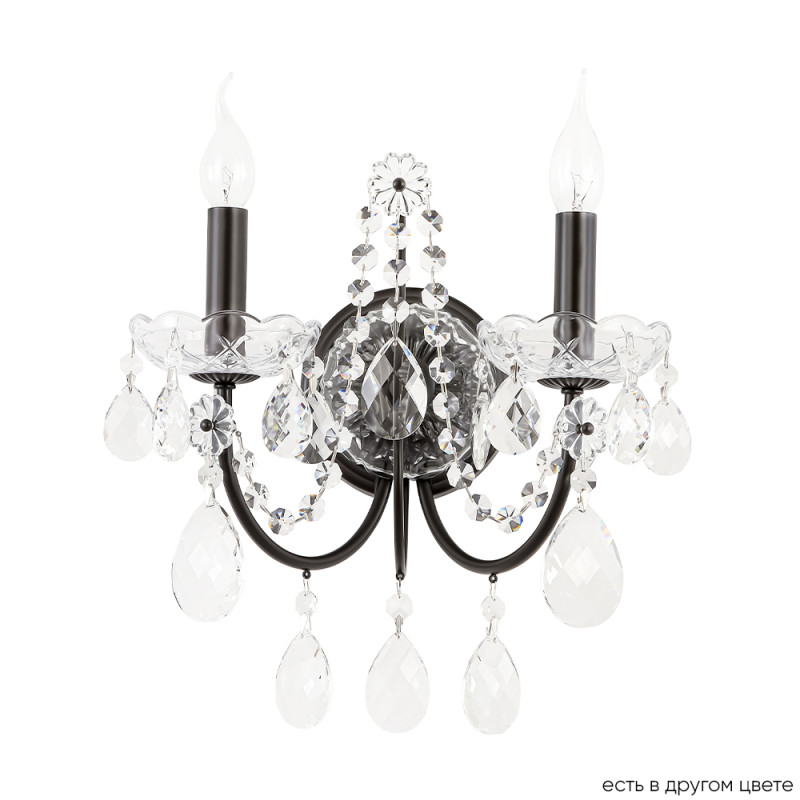 Бра 31 см, Crystal Lux ODELIS AP2 BROWN, коричневый кофейный