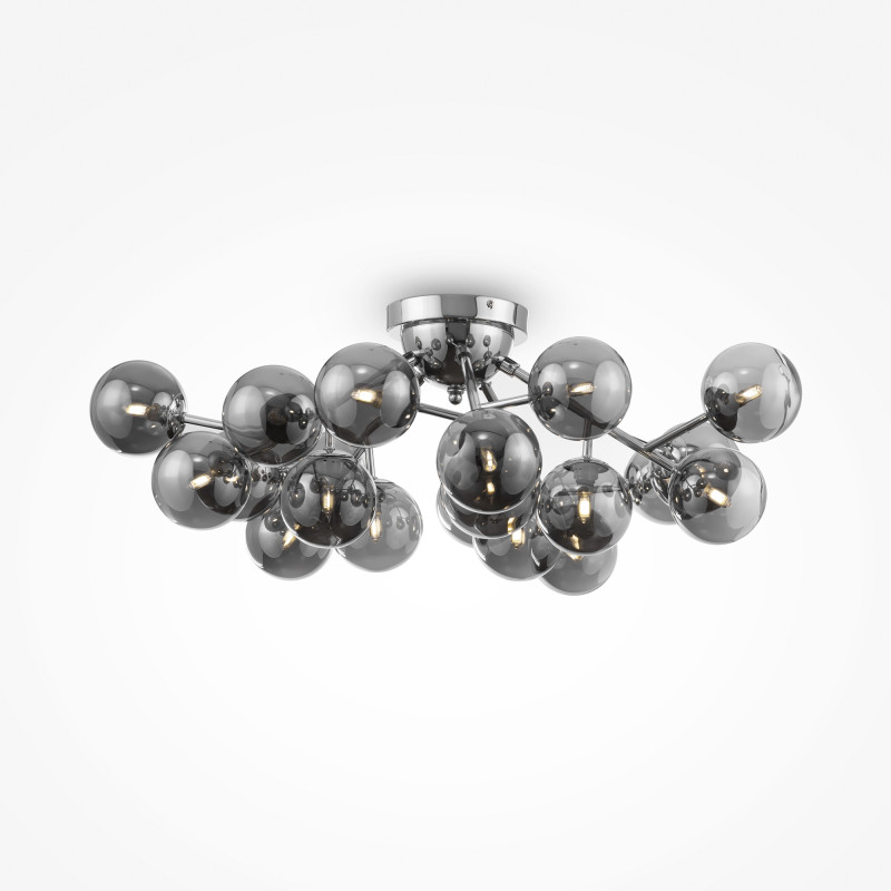 Потолочная люстра Maytoni Dallas MOD545PL-20CH, диаметр 75 см, хром, дымчатое стекло