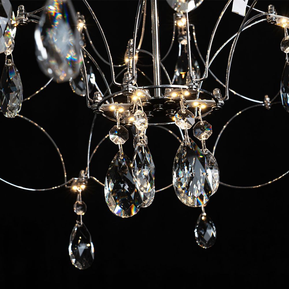 Люстра **-60 см, *LED*30W, 3000-6000K, Modelux  ML.7815.600P  CH, Хром