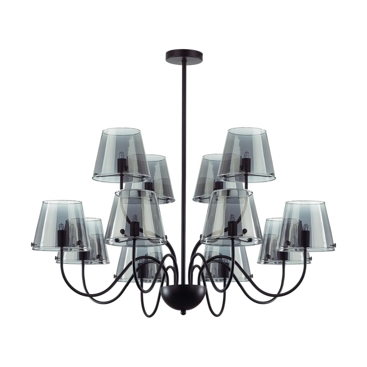 Люстра потолочная 83*70 см, 12*G9*20W Lumion Smoky 6570/12C черный