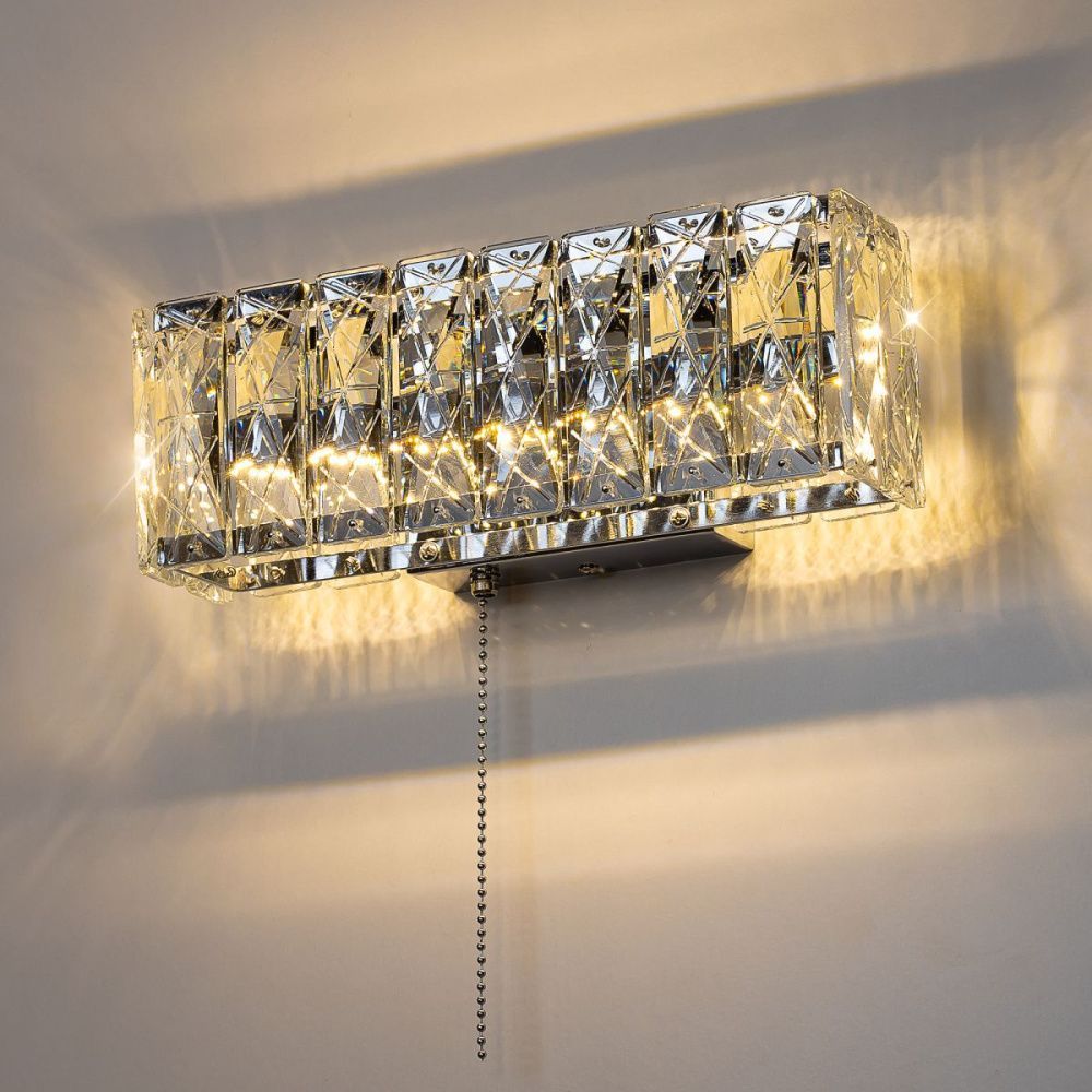 Настенный светильник 30 см, 6W, 3000K, Citilux Palant CL325312, хром