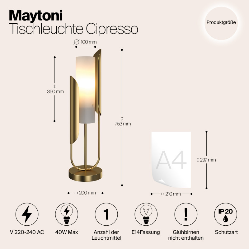 Настольный светильник Сipresso  Z014TL-01G