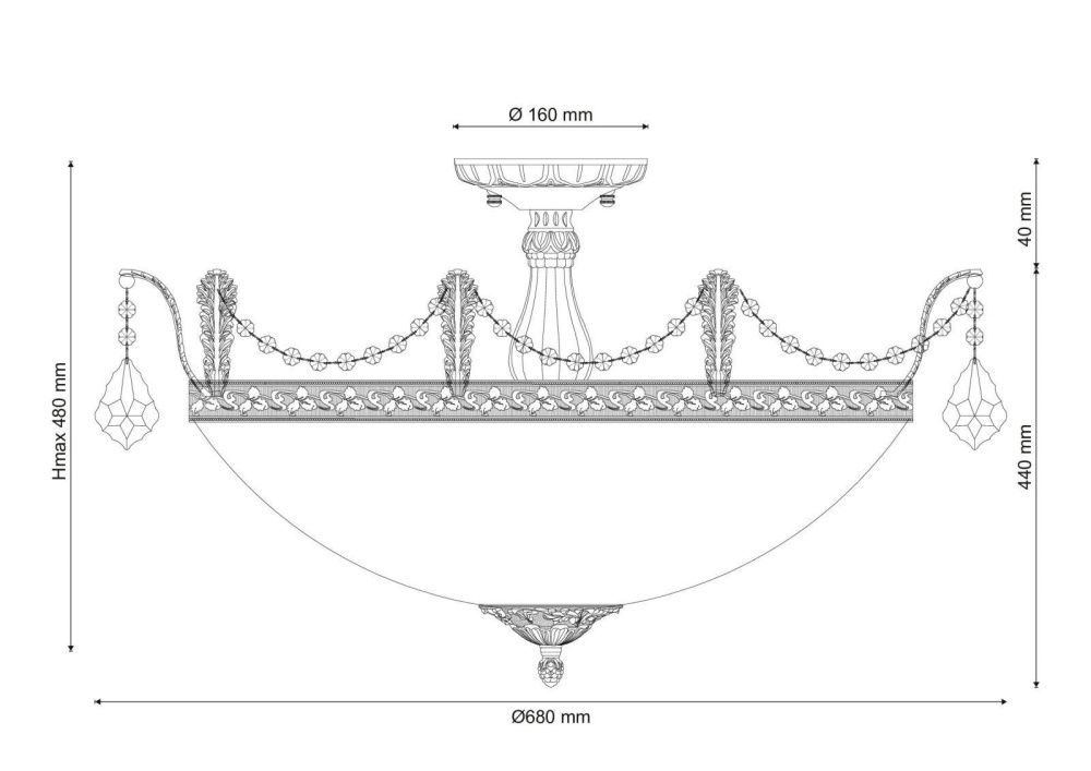 Люстра *68*48 см, 10*E14*60W, Lucia Tucci Barletta BARLETTA 182.10 D720 coffe gold, золотой