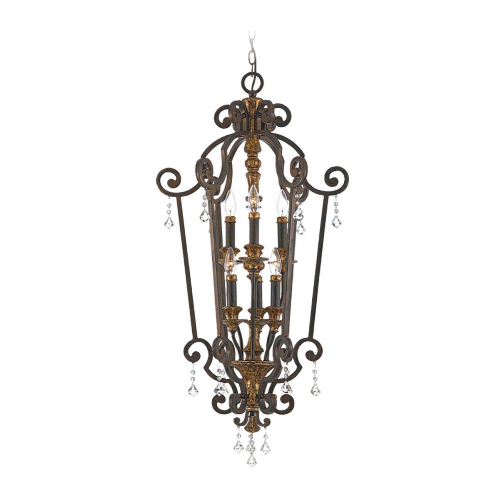 Люстра *52*118-358 см, E14*60W, Natural Concepts Quoizel Marquette FE-FUSION-SF, бронза, золото